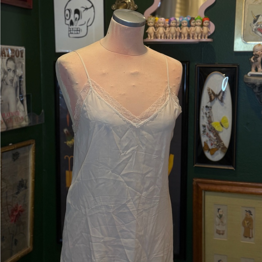 Gucci White Lace Trim Cami
